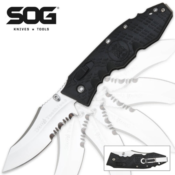 SOG Toothlock Half Serrated Folding Knife