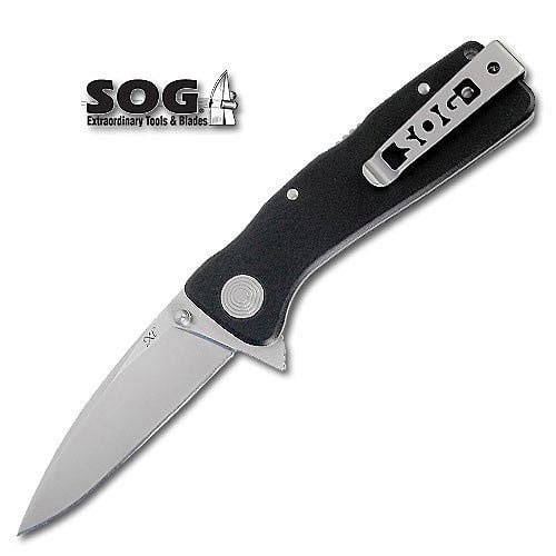SOG Twitch XL Black Handle Folding Knife