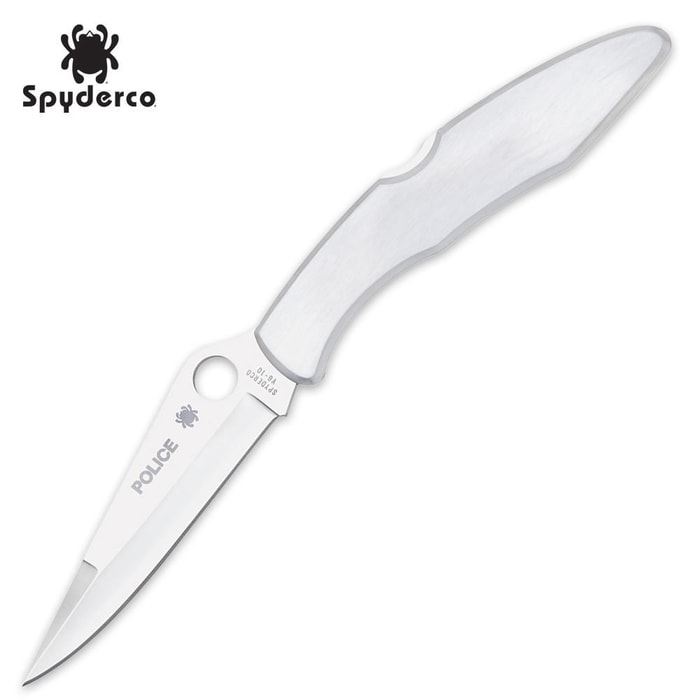 Spyderco® Police Stainless Steel Plain Pocket Knife