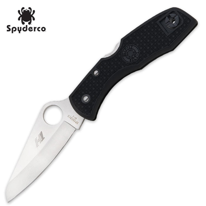 Spyderco Salt I Plain Pocket Knife with Clip 