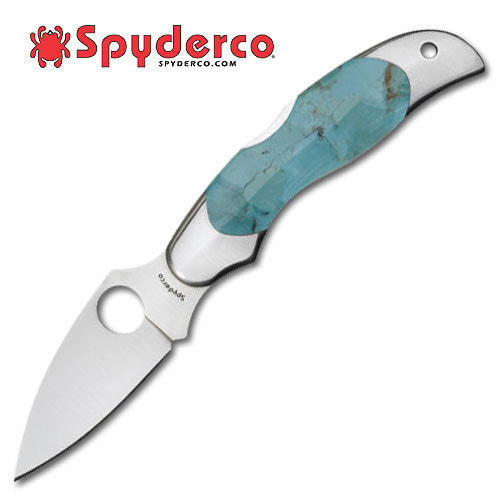 Spyderco Plain Kopa Turquoise Folding Knife