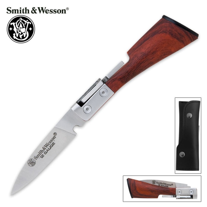Smith & Wesson Red Shotgun Folding Knife