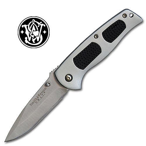 Smith & Wesson Silver Large Swat Folding Knife