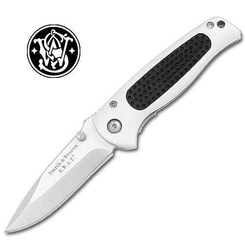 Smith & Wesson Silver Plain Baby Swat Folding Knife