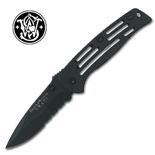 Smith & Wesson Black Serrated Baby Frame Folding Knife