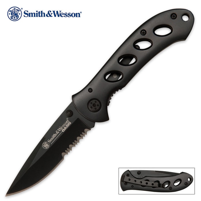 Smith and Wesson Oasis Serrated Pocket Knife