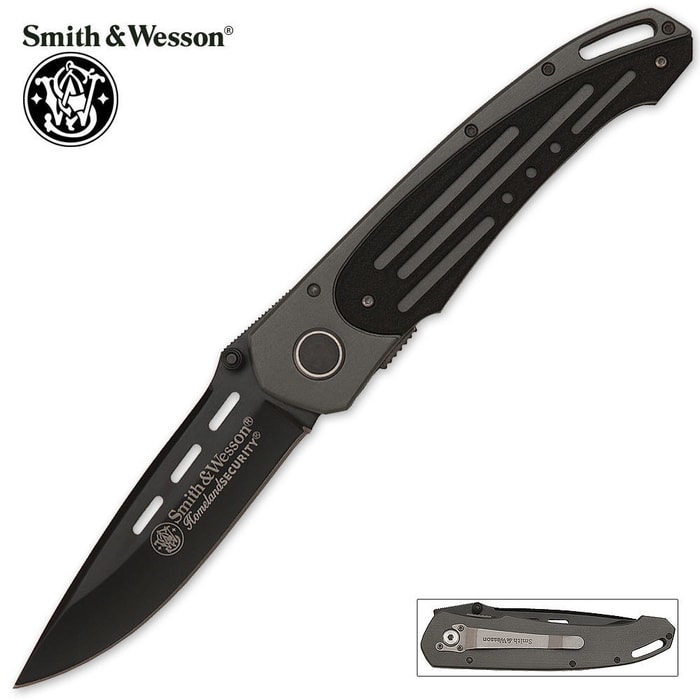 Smith & Wesson Homeland Security Tactical Folding Knife Gun Metal