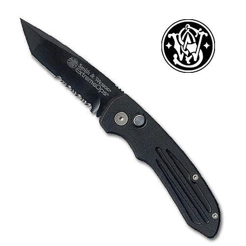 Smith & Wesson Black Tanto Serrated Folding Knife