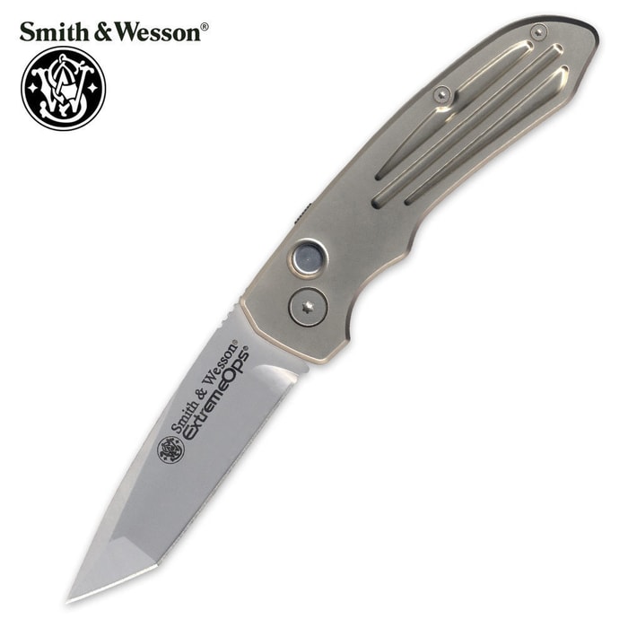 Smith & Wesson Silver X Ops Tanto Folding Knife