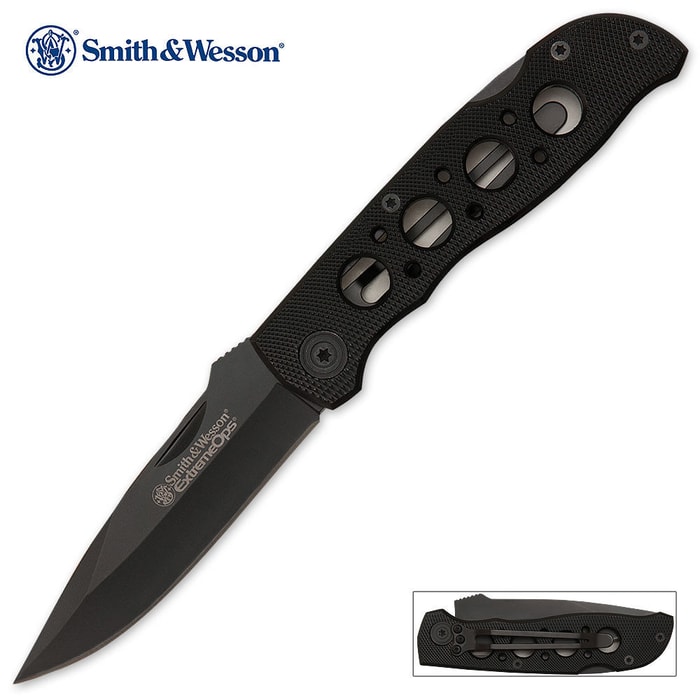 Smith & Wesson Extreme Ops Lock Back Aluminum Pocket Knife