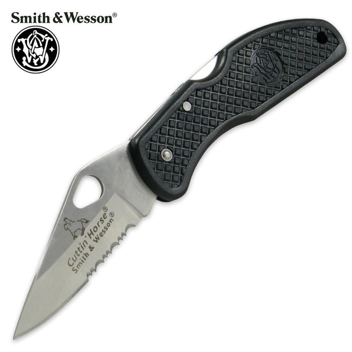Smith and Wesson Cuttin Horse Straight Folding Knife