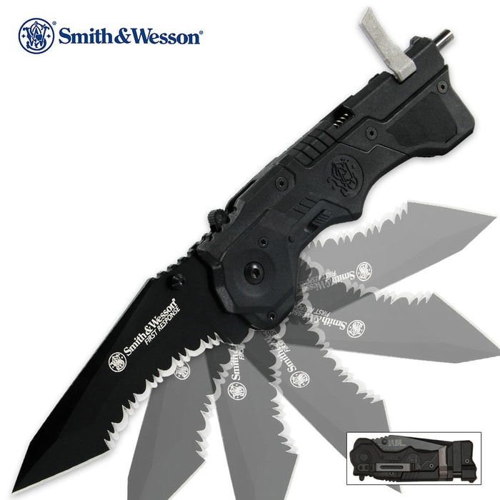 Smith & Wesson Black SW911B First Responder Folding Knife