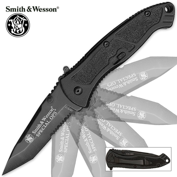 Smith & Wesson Special Ops Assisted Open Tanto Serrated Small Folding Knife