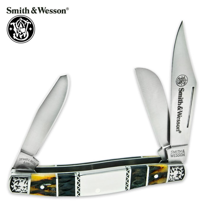 Smith & Wesson Cowboy Series Senior Stockman Pocket Knife