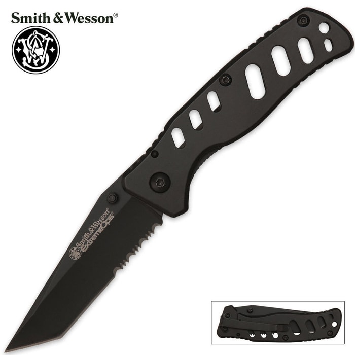 Smith & Wesson CK10 Extreme Ops Serrated Tactical Folding Knife