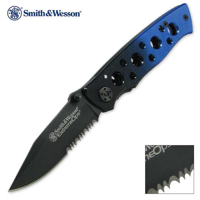 Smith & Wesson Extreme Ops Tactical Serrated Pocket Knife