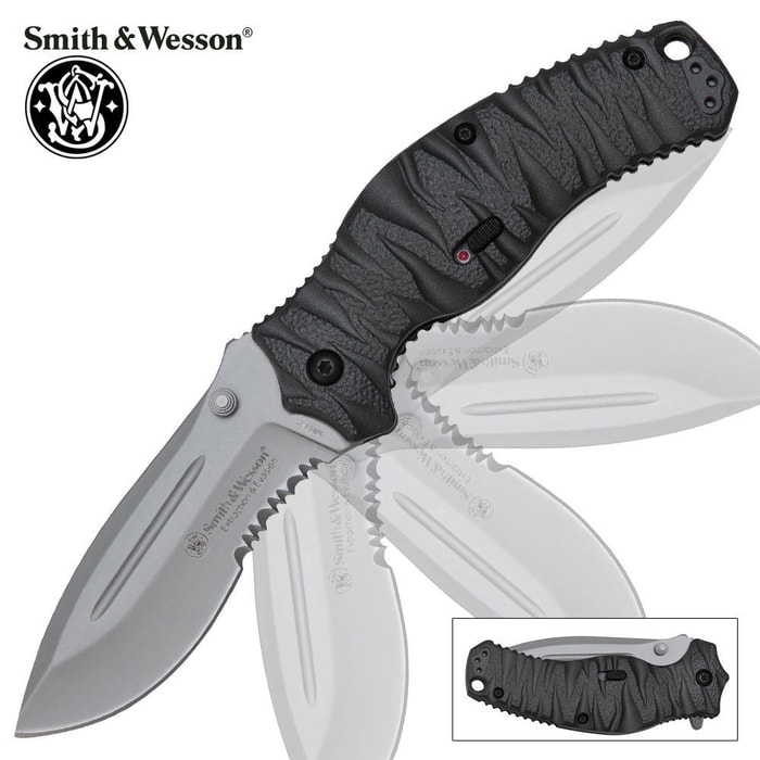 Smith & Wesson Extraction And Evasion Serrated Silver Folding Knife
