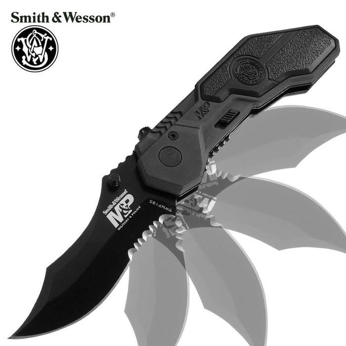 Smith & Wesson MP Series One Assisted Opening Pocket Knife Black Serrated