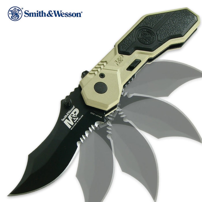 Smith & Wesson M&P Assisted Opening Pocket Knife Tan