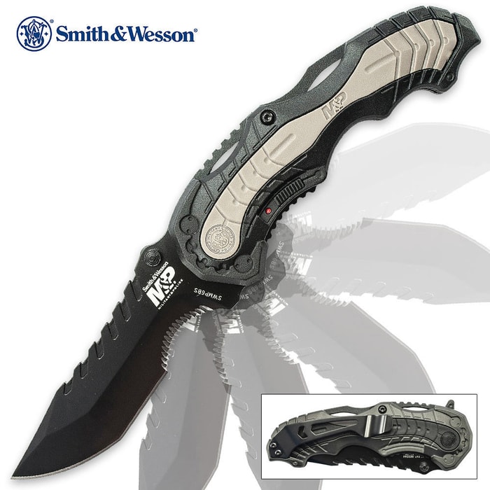 Smith & Wesson M&P Assisted Opening Pocket Knife Recurve Serrated