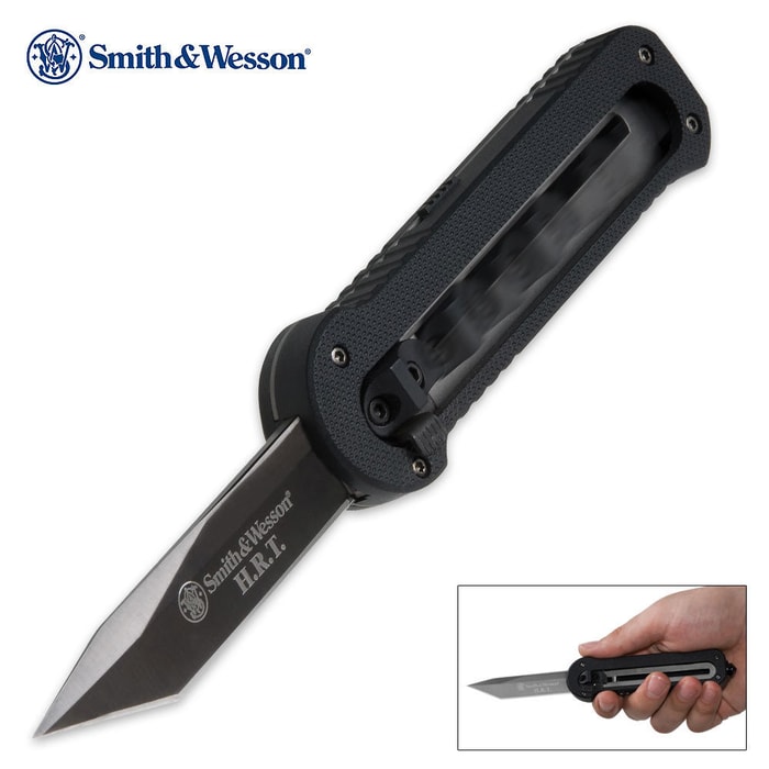 Smith & Wesson Assisted Open Out-The-Front Tactical Tanto Knife