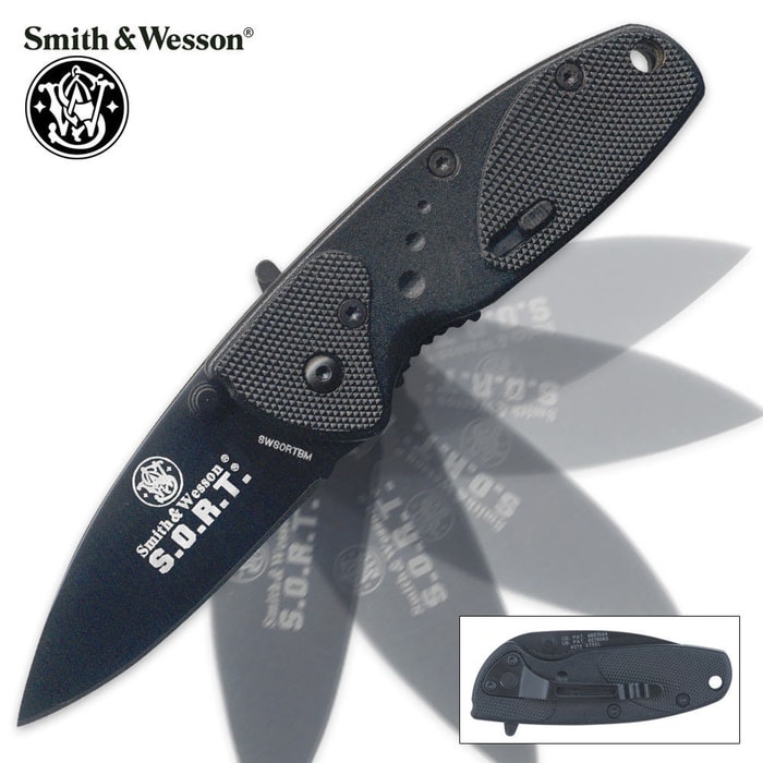 Smith & Wesson S.O.R.T. Medium Black Folding Knife