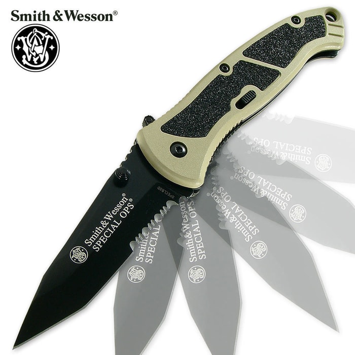 Smith & Wesson Special Ops Assisted Opening Pocket Knife Serrated
