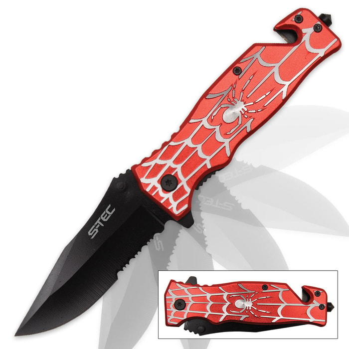 Red Spider Assisted Opening Pocket Knife