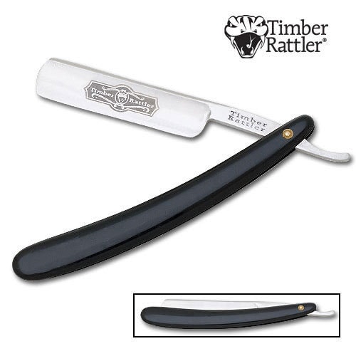 Timber Rattler Black Razor Folding Knife