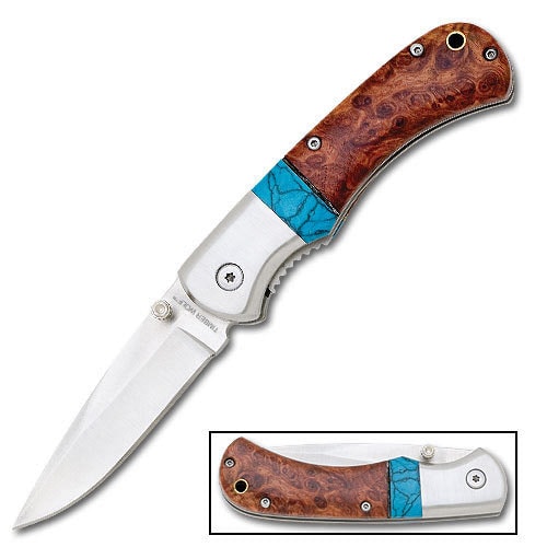 Timber Wolf Indian Summer Turquoise Folding Knife