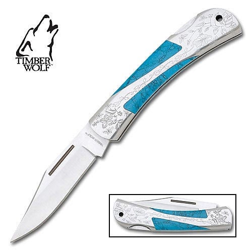 Timber Wolf Blue Apache Folding Knife