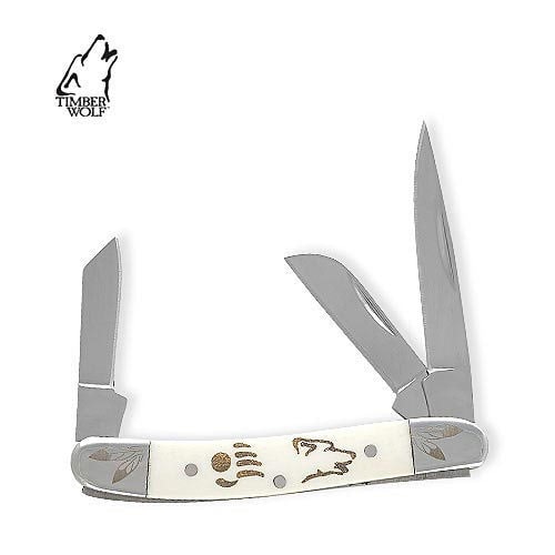 Timber Wolf TW164 White Bone Stockman Folding Knife