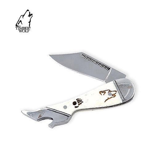 Timber Wolf TW167 White Bone Leg Folding Knife