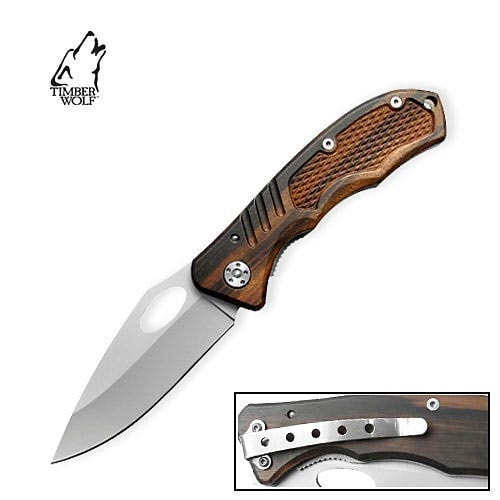 Timber Wolf TW178 PAX Wood Folding Knife