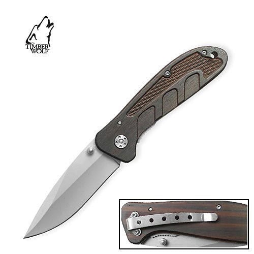 Timber Wolf TW179 VYX Wood Folding Knife
