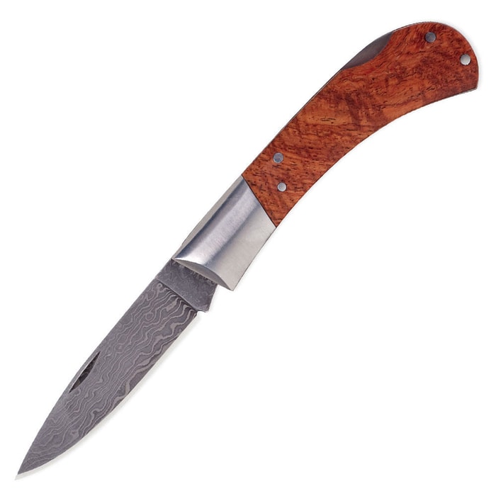 Timber Wolf Damascus Charger Folding Knife