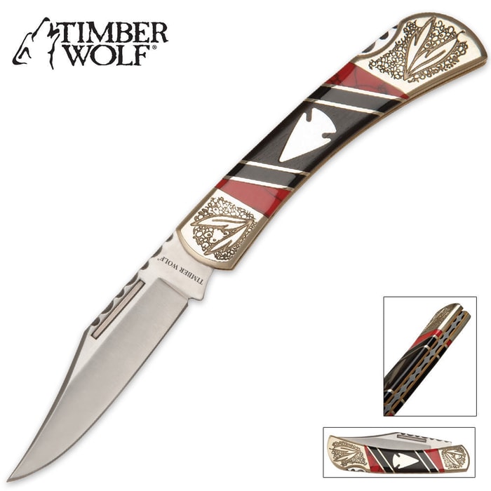 Timber Wolf Arrowhead Lockback Pocket Knife