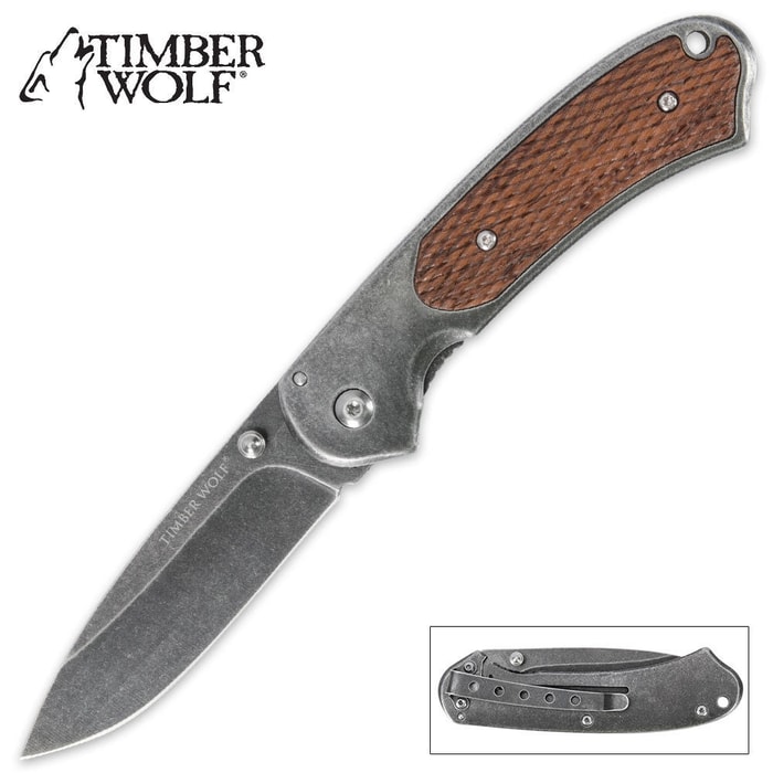 Timber Wolf Elite Rosewood Pocket Knife