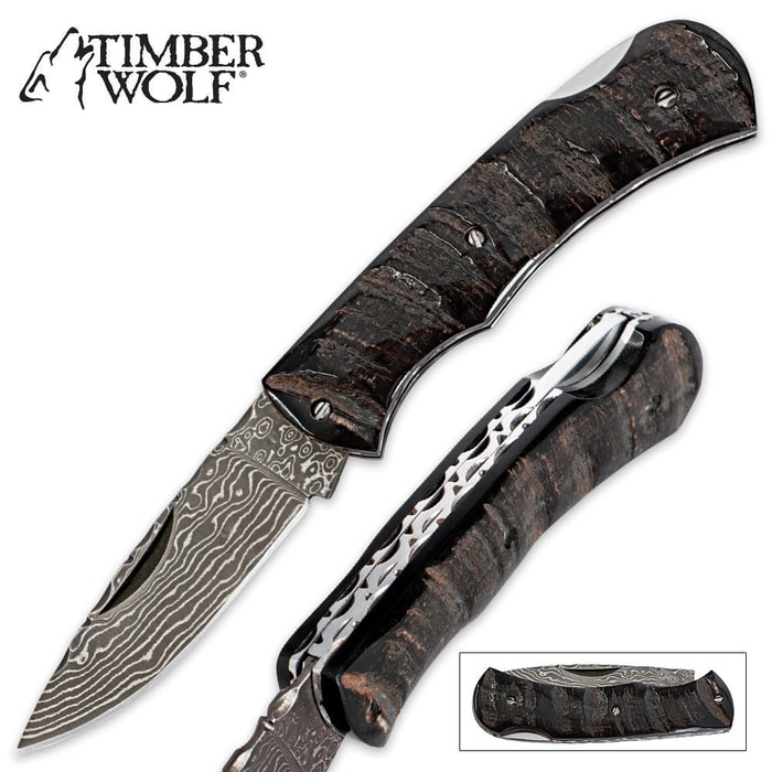 Timber Wolf Legacy Folding Knife Bone