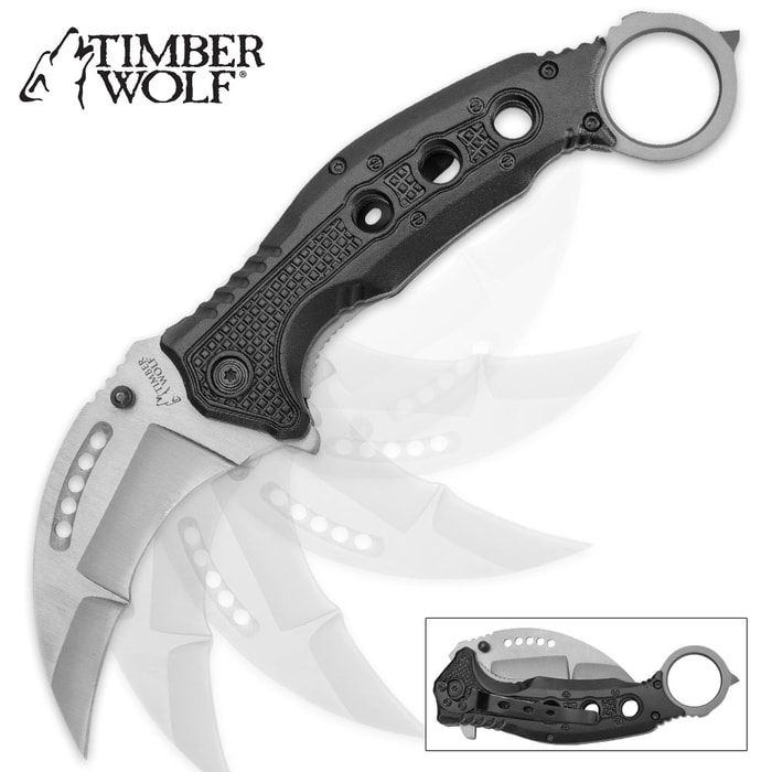 Timberwolf "Titanium Crescent" Karambit Assisted Opening Pocket Knife