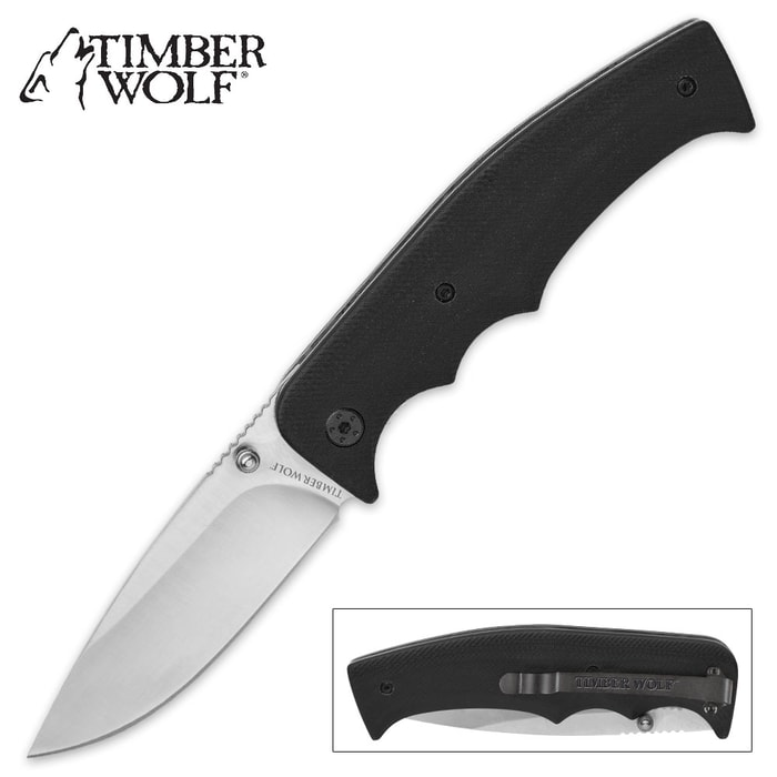 Timber Wolf "Racer" Black G10 Pocket Knife