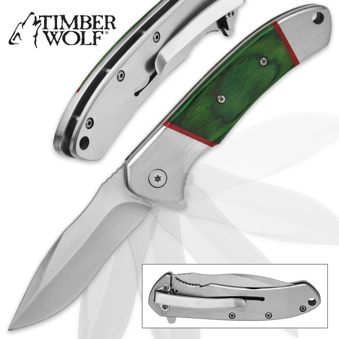 Timber Wolf Forestscape Assisted Opening Pocket Knife