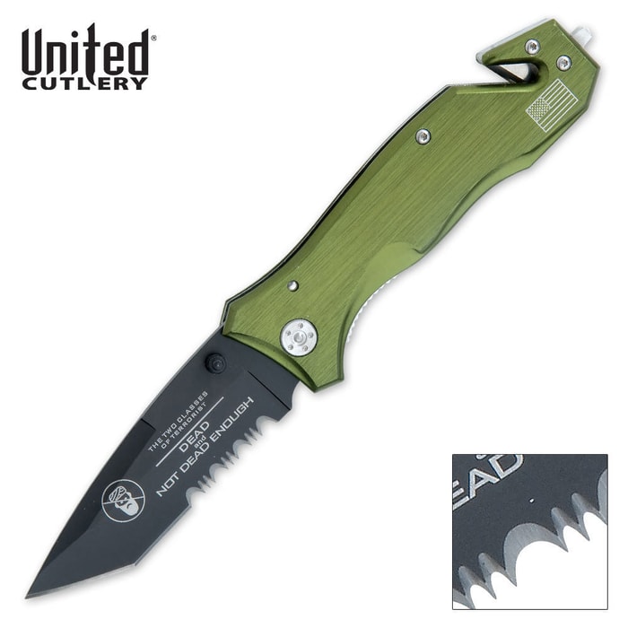 United Military Dead Not Dead Enough Folding Knife