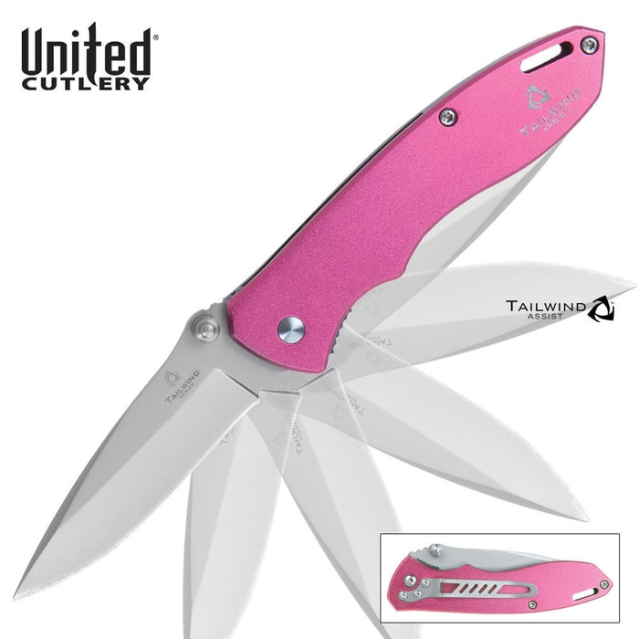 United Cutlery Tailwind Assisted Opening Onyx Pink Pocket Knife