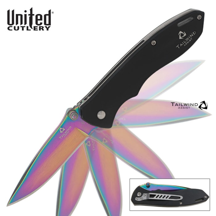 United Cutlery Tailwind Assisted Opening Onyx Black Pocket Knife