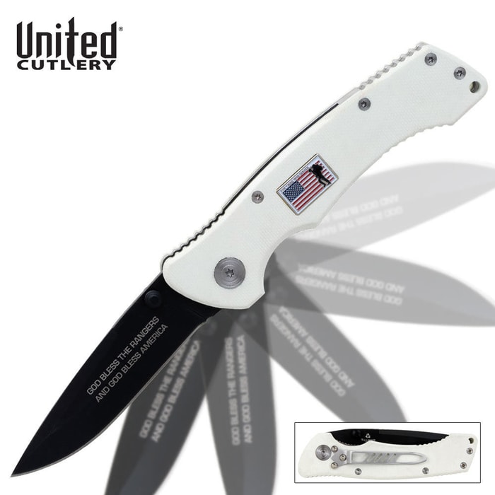 United Cutlery Tailwind Assisted Opening USARA God Bless the Rangers Pocket Knife