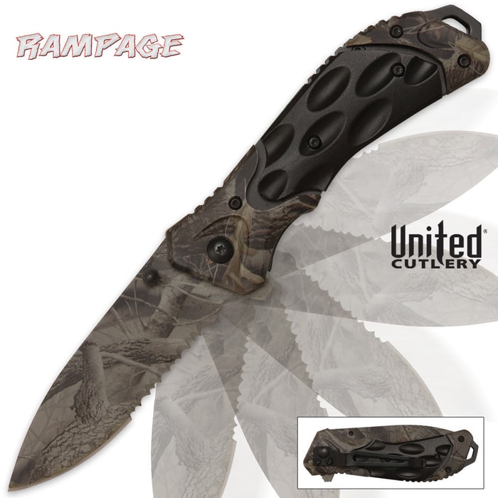 United Cutlery Rampage Assisted Opening Pocket Knife Camo