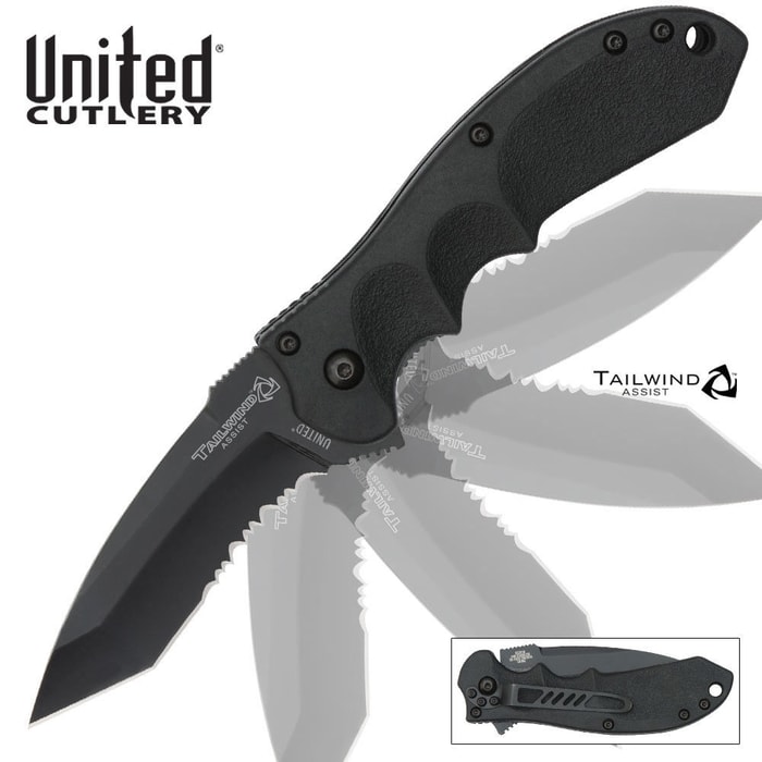 United Cutlery Tailwind Assisted Opening Urban Tactical Tanto Pocket Knife