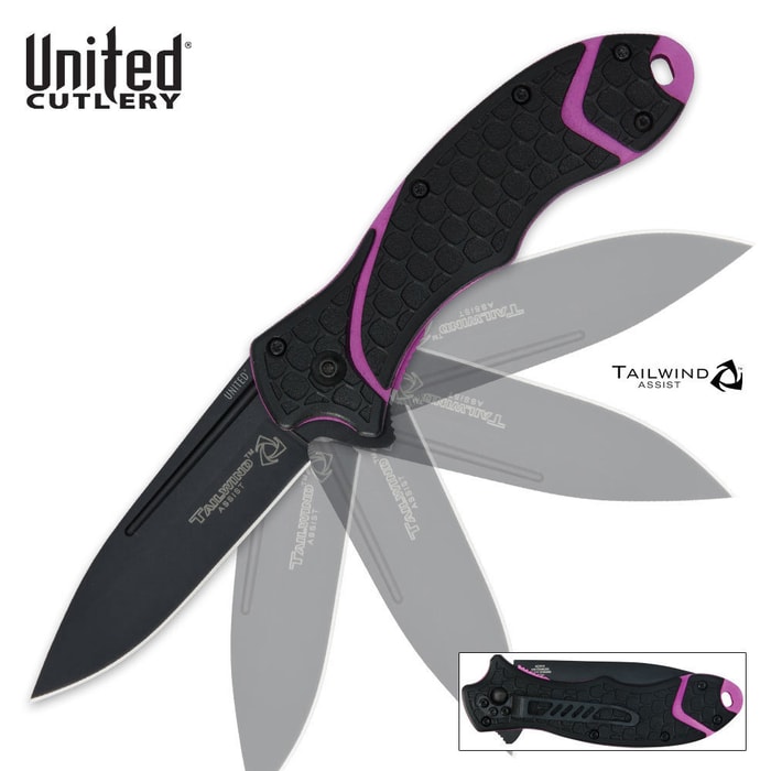 United Cutlery Tailwind Assisted Opening Atomic Steel Pocket Knife Pink