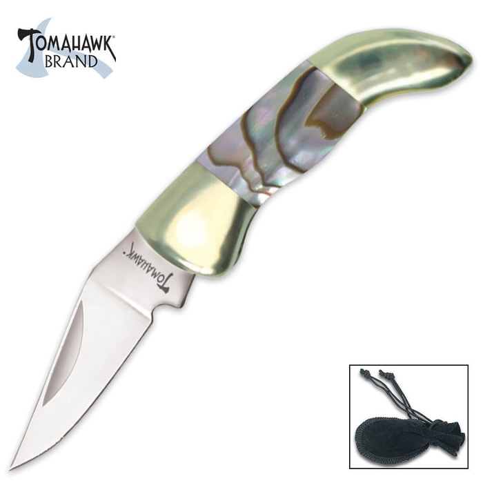 Tomahawk Mini Abalone Folding Knife